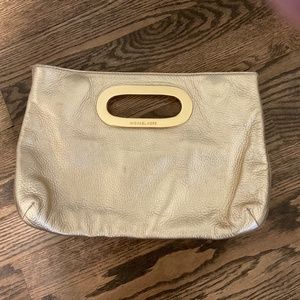 Michael Kors Gold Berkley Clutch Purse